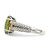 Shey Couture Sterling Silver with 14K Accent Antiqued Oval Peridot Ring, 10 mm - View 3