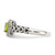 Shey Couture Sterling Silver with 14K Accent Antiqued Heart Peridot Ring, 9 mm - View 3