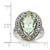 Shey Couture Sterling Silver with 14K Accent Antiqued 0.01ct Diamond and Pear Shaped Green Quartz Ring, 5 mm - View 4