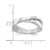 White Ice Sterling Silver Rhodium-Plated 0.03ct Diamond Crossover Ring, 3 mm - View 3