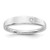White Ice Sterling Silver Rhodium-Plated 0.02ct Diamond Ring