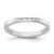 White Ice Sterling Silver Rhodium-Plated Chanel-Set 0.054ct Diamond Ring