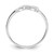 White Ice Sterling Silver Rhodium-Plated 0.012ct Diamond Infinity Ring, 1.5 mm - View 2