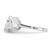 White Ice Sterling Silver Rhodium-Plated 0.01ct Diamond Hearts Ring, 2 mm - View 3