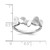 White Ice Sterling Silver Rhodium-Plated 0.01ct Diamond Hearts Ring, 2 mm - View 7
