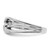 White Ice Sterling Silver Rhodium-Plated 0.048ct Diamond Criss Cross Ring - View 3