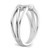 White Ice Sterling Silver Rhodium-Plated 0.048ct Diamond Criss Cross Ring - View 6