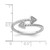 White Ice Sterling Silver Rhodium-Plated 0.048ct Diamond Arrow Ring, 2 mm - View 7