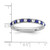 Sterling Silver Rhodium-Plated Blue and White Crystal Eternity Band, 3 mm - View 3
