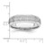 Sterling Silver Rhodium-Plated Grooved 6 mm Brushed Greek Key Wedding Band, Flat - View 5