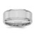 Sterling Silver Rhodium-Plated 8 mm Brushed Fancy Wedding Band, Flat
