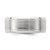 Sterling Silver Rhodium-Plated 8 mm Brushed Fancy Wedding Band, Flat - View 6