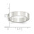 Sterling Silver Rhodium-Plated 5 mm Flat Wedding Band - View 4