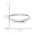 Sterling Silver Rhodium-Plated 2 mm Half-Round Wedding Band - View 4
