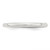 Sterling Silver Rhodium-Plated 2 mm Half-Round Wedding Band - View 9