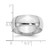 Sterling Silver Rhodium-Plated 8 mm Half-Round Wedding Band - View 4