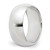Sterling Silver Rhodium-Plated 8 mm Half-Round Wedding Band - View 8