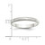 Sterling Silver Rhodium-Plated 3 mm Half Round Milgrain Wedding Band - View 4