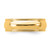 Sterling Silver Gold-Tone 6 mm Half Round Milgrain Wedding Band - View 3