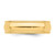 Sterling Silver Gold-Tone 6 mm Half Round Milgrain Wedding Band - View 7