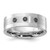 Cobalt Polished & Brushed Stripe Black 0.12ct Diamond 8 mm Men'S Wedding Band