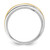 Rhodium-Plated 10K White Gold & Gold-Tone Satin & Polished 0.15ct Diamond Men'S Ring - View 2
