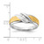 Rhodium-Plated 10K White Gold & Gold-Tone Satin & Polished 0.15ct Diamond Men'S Ring - View 5