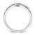 Sterling Silver Polished Ridged 0.045ct Diamond Men'S Wedding Band - View 2