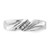 Sterling Silver Polished Ridged 0.045ct Diamond Men'S Wedding Band - View 5