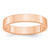 14K Rose Gold 4 mm Lightweight Flat Wedding Band