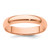 14K Rose Gold 4 mm Lightweight Half Round Wedding Band