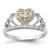 Sterling Silver & Gold-Tone Polished 0.205ct Diamond Heart Crown Ring - View 5