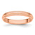 14K Rose Gold 3 mm Milgrain Half-Round Wedding Band