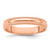 14K Rose Gold 4 mm Milgrain Half-Round Wedding Band