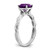 Sterling Silver Rhodium-Plated Amethyst and 0.05ct Diamond Ring - View 3