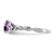 Sterling Silver Rhodium-Plated Amethyst and 0.05ct Diamond Ring - View 4
