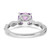 Sterling Silver Rhodium-Plated Amethyst and 0.05ct Diamond Ring - View 6