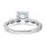 Sterling Silver Rhodium-Plated Aquamarine and 0.05ct Diamond Ring - View 6
