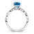 Sterling Silver Rhodium-Plated Blue Topaz and 0.05ct Diamond Ring - View 2