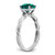 Sterling Silver Rhodium-Plated Lab-Created Alexandrite and 0.05ct Diamond Ring - View 3