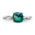 Sterling Silver Rhodium-Plated Lab-Created Alexandrite and 0.05ct Diamond Ring - View 5