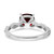 Sterling Silver Rhodium-Plated Garnet and 0.05ct Diamond Ring - View 6