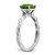 Sterling Silver Rhodium-Plated Peridot and 0.05ct Diamond Ring - View 3