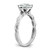 Sterling Silver Rhodium-Plated White Topaz and 0.05ct Diamond Ring - View 3