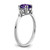Sterling Silver Rhodium-Plated Amethyst and 0.06ct Diamond Ring - View 3
