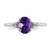 Sterling Silver Rhodium-Plated Amethyst and 0.06ct Diamond Ring - View 5