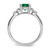 Sterling Silver Rhodium-Plated Lab-Created Emerald and 0.06ct Diamond Ring - View 2