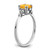 Sterling Silver Rhodium-Plated Citrine and 0.06ct Diamond Ring - View 3