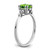 Sterling Silver Rhodium-Plated Peridot and 0.06ct Diamond Ring - View 3