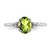 Sterling Silver Rhodium-Plated Peridot and 0.06ct Diamond Ring - View 5
